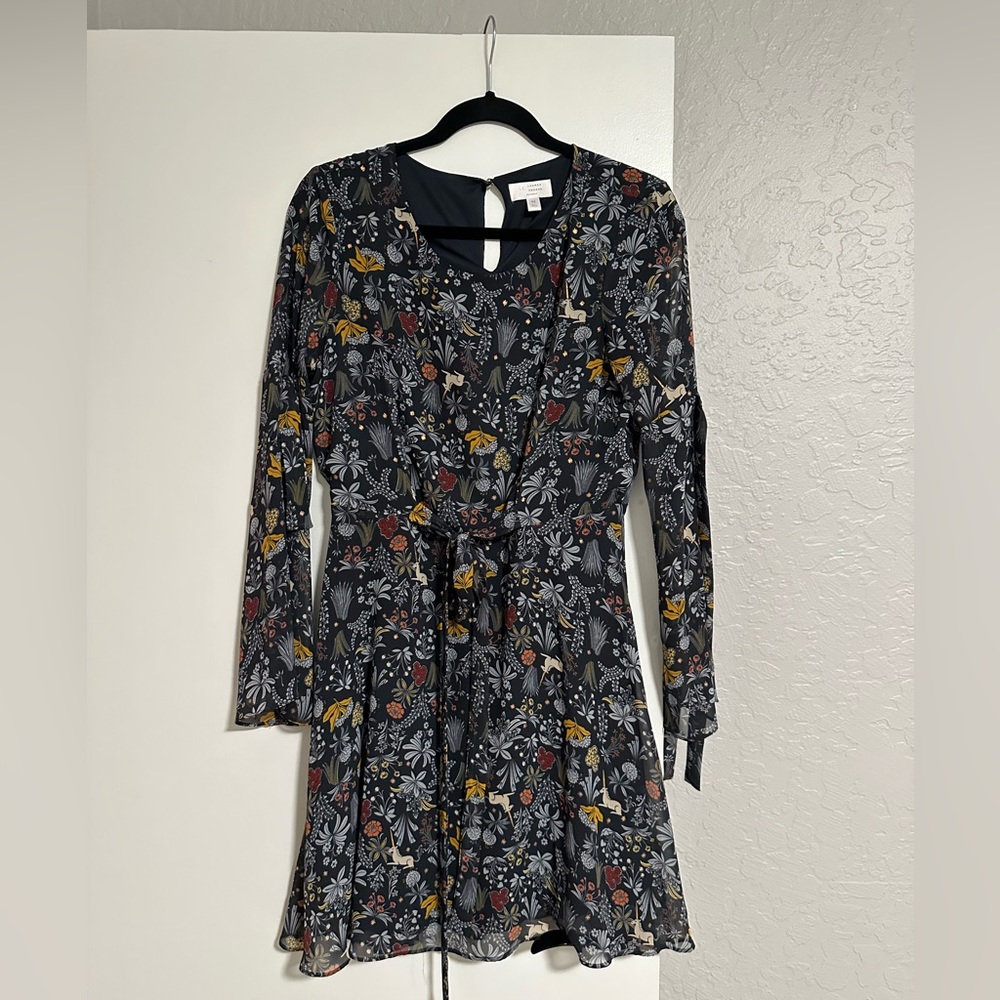 COPY - Lauren Conrad, blue long sleeve dress, size M